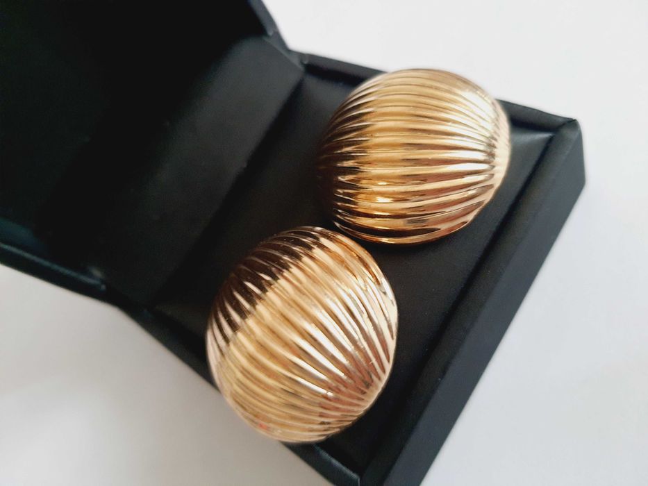 Eleganckie Kolczyki Złote Wkrętki 3cm