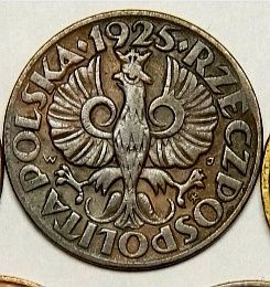 Moneta obiegowa II RP 5gr 1925r