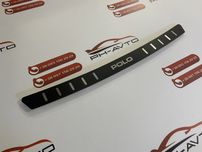 Накладка на задний бампер VW Polo 2002-2008 хетчбек карбон
