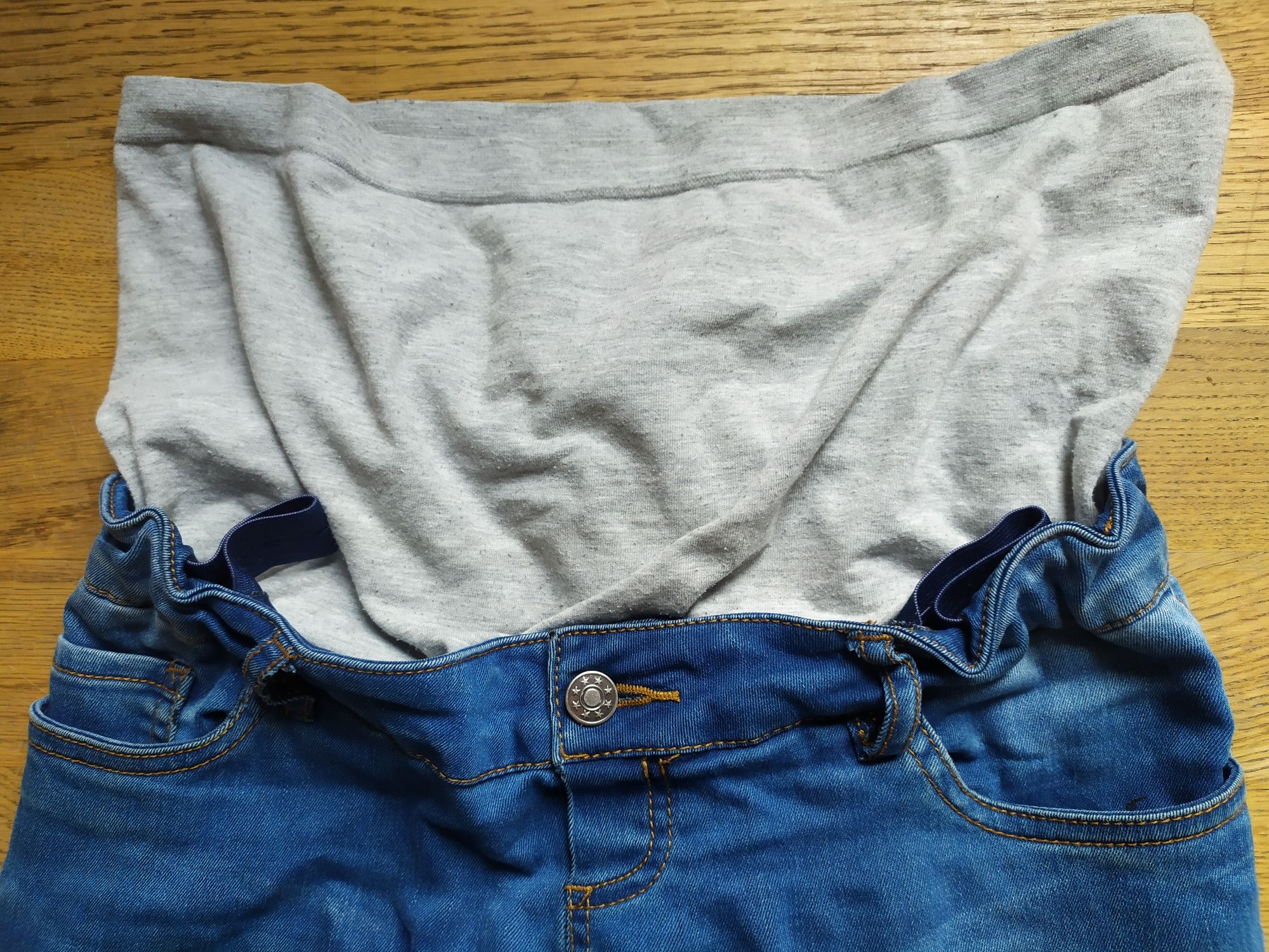 spodnie jeansy dzinsy ciazowe pas 26 S MamaLicious Zalando niebieskie