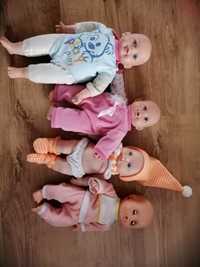 4 lalki bobasy z ubrankami