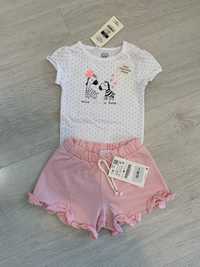 Nowy komplet body spodenki r.80/86 ZARA