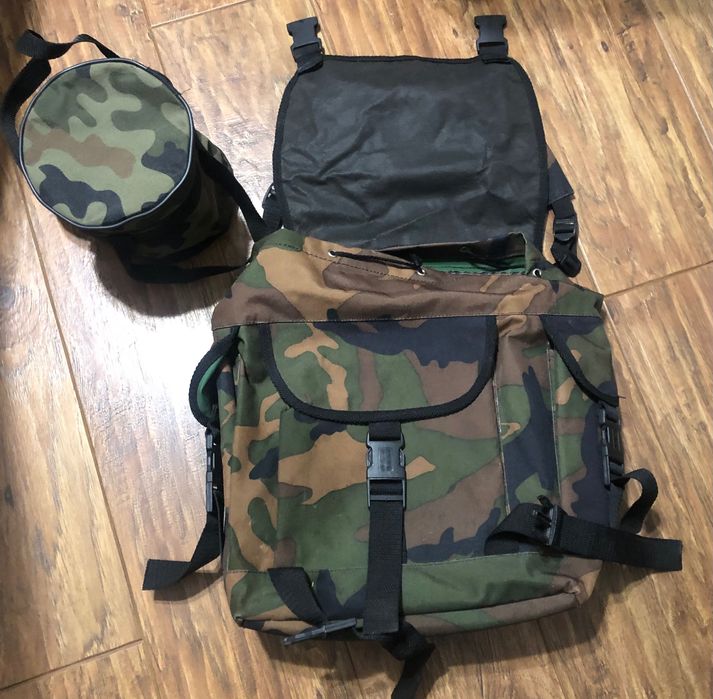 Plecak wędkarski z dodatkowym pojemnikiem