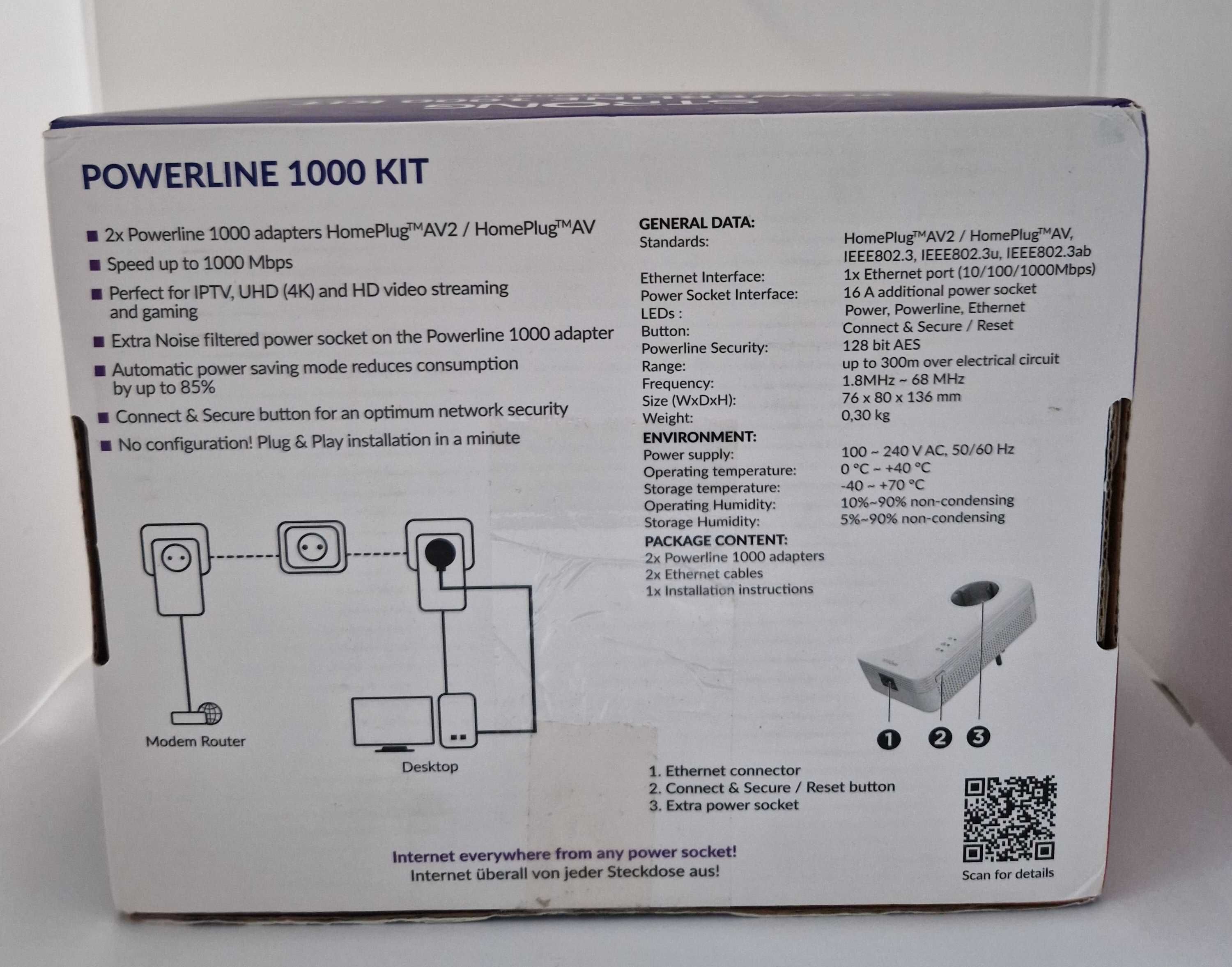 Transmiter sieciowy Strong Powerline 1000 kit v2