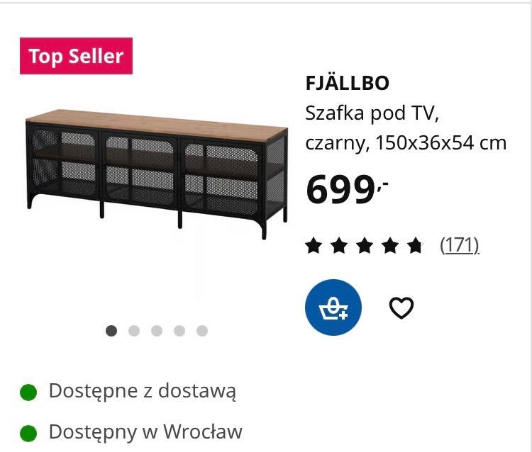 Szafka pod tv i stolik Fjallbo