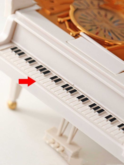 1 peça caixa de música de design de piano