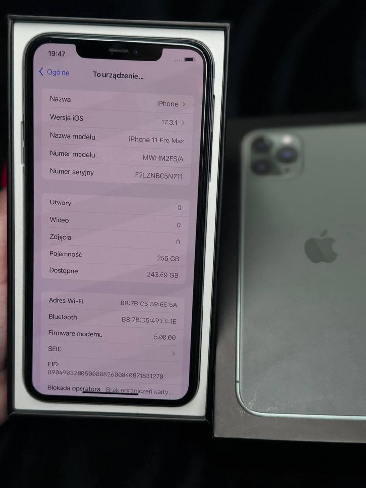 Iphone 11 Pro Max  256 GB