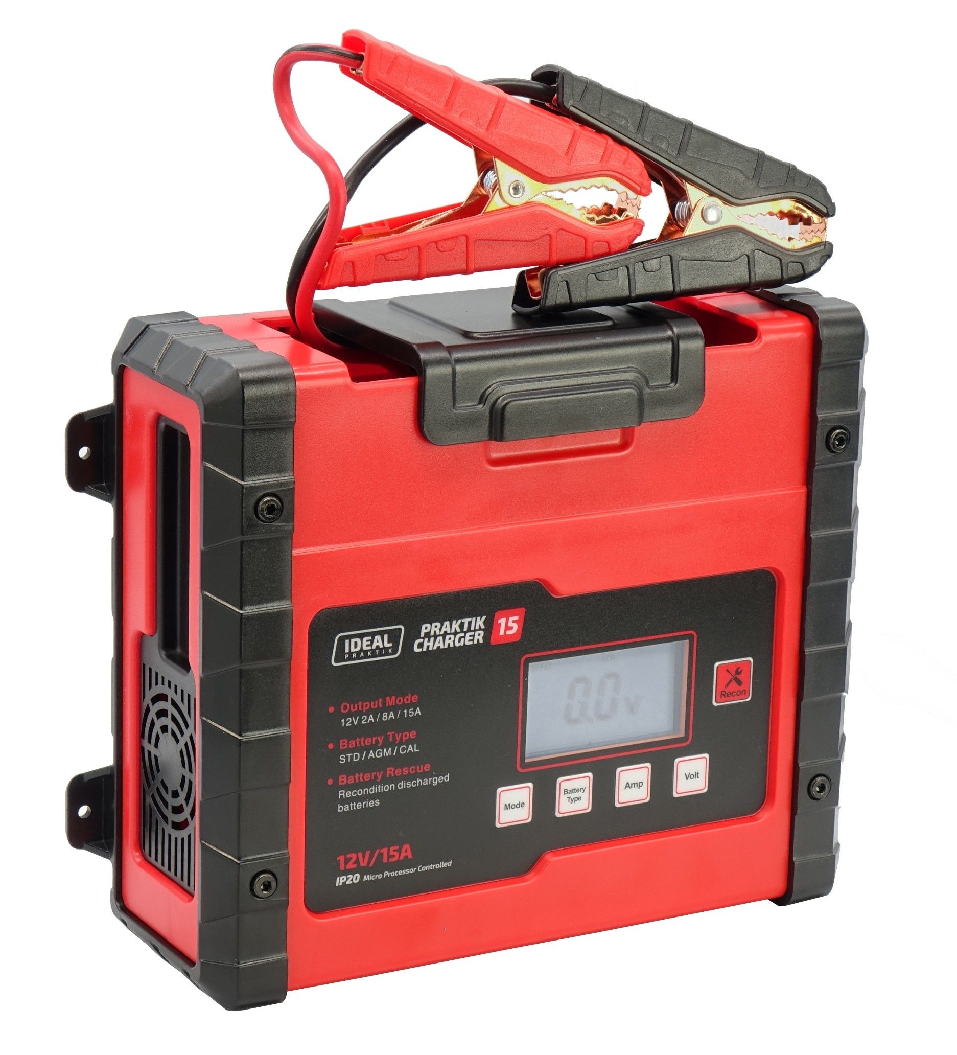 prostownik ideal  praktik charger 15 lcd 12v automatyczny gel WET AGM