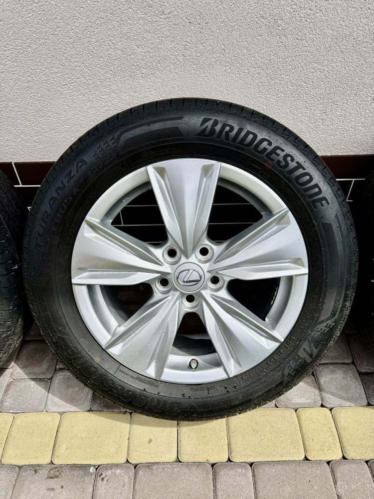 KOMPLET! Opony Bridgestone letnie + Felgi lexus 17’’ + czujniki TPMS