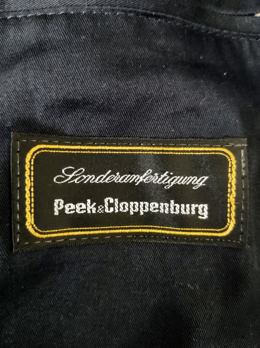 Granatowa kurtka męska przejściowa, Peek&Cloppenburg, 80%wełny, r.L
