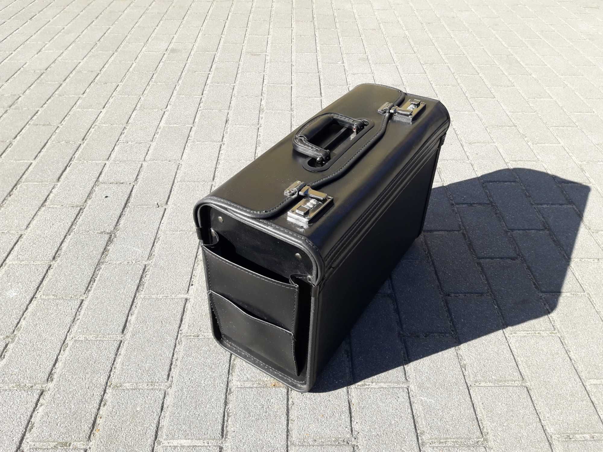 Torba lekarska kufer kuferek teczka pilotka skóra db stan nr 2 ECHOLAC