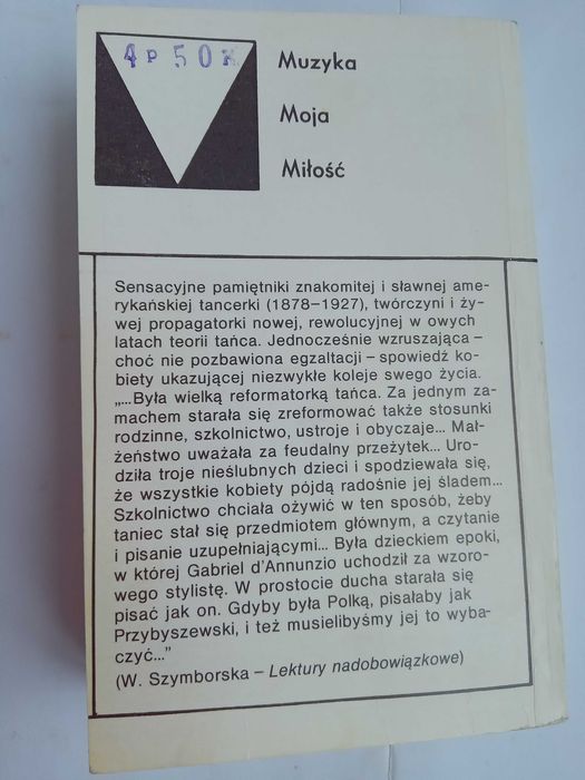 Isadora Duncan. Moje zycie. Биограф. роман А.Дункан на польском языке.