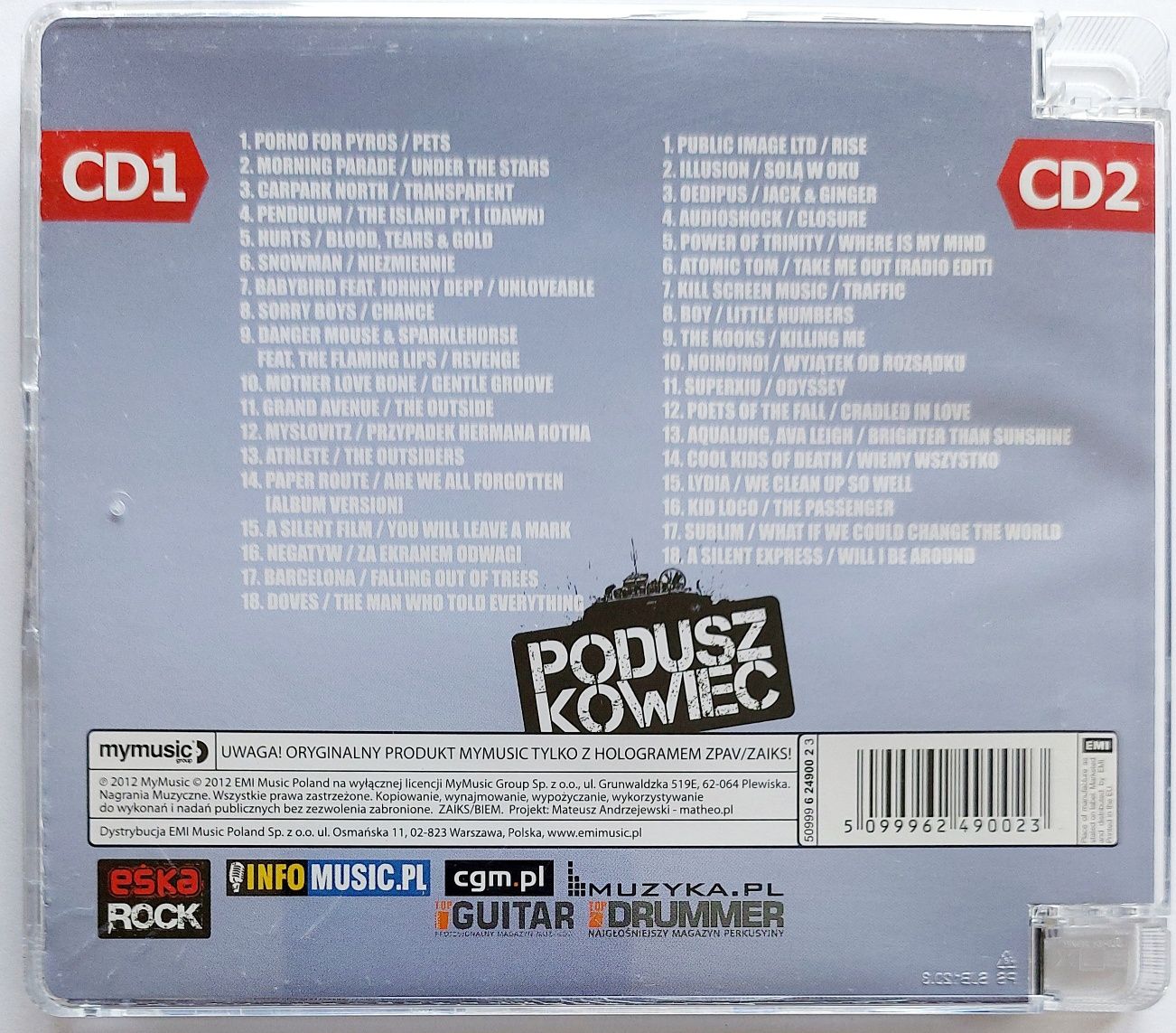 Eska Rock Poduszkowiec 2CD 2012r Myslovitz Negatyw Illusion Oedipus