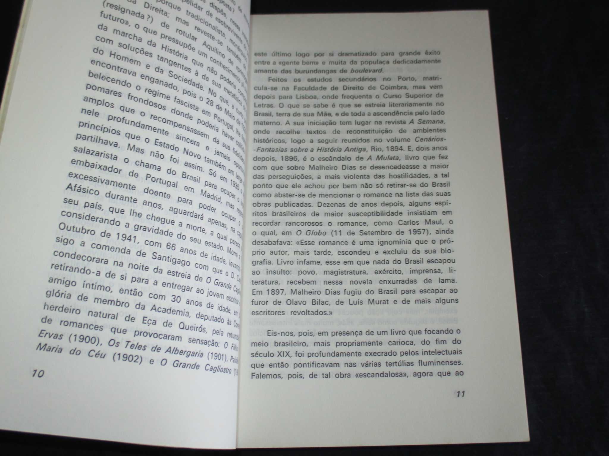 Livro A Mulata Carlos Malheiro Dias Edição Comemorativa 1975