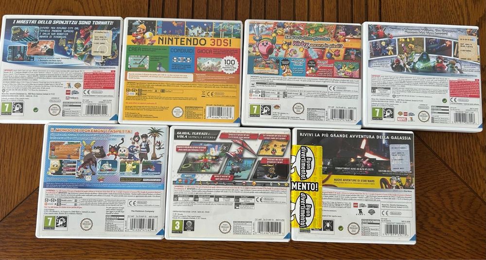 Conjunto de jogos 3DS (Pokémon, Super Mario, Lego, etc)