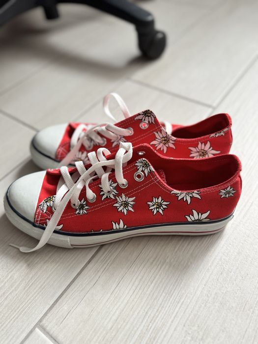 Кеди червоного кольору, кросівки блакитні, кеди Conversse,розмір 40