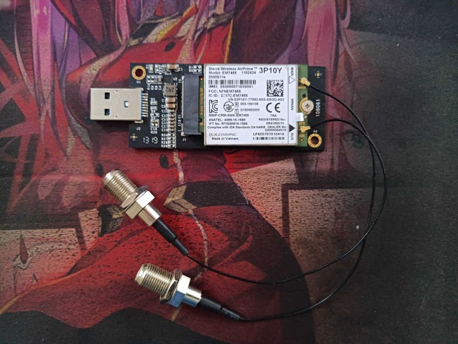 Модем Sierra Wireless EM7455 с адаптером M.2 NGFF to USB 3.0