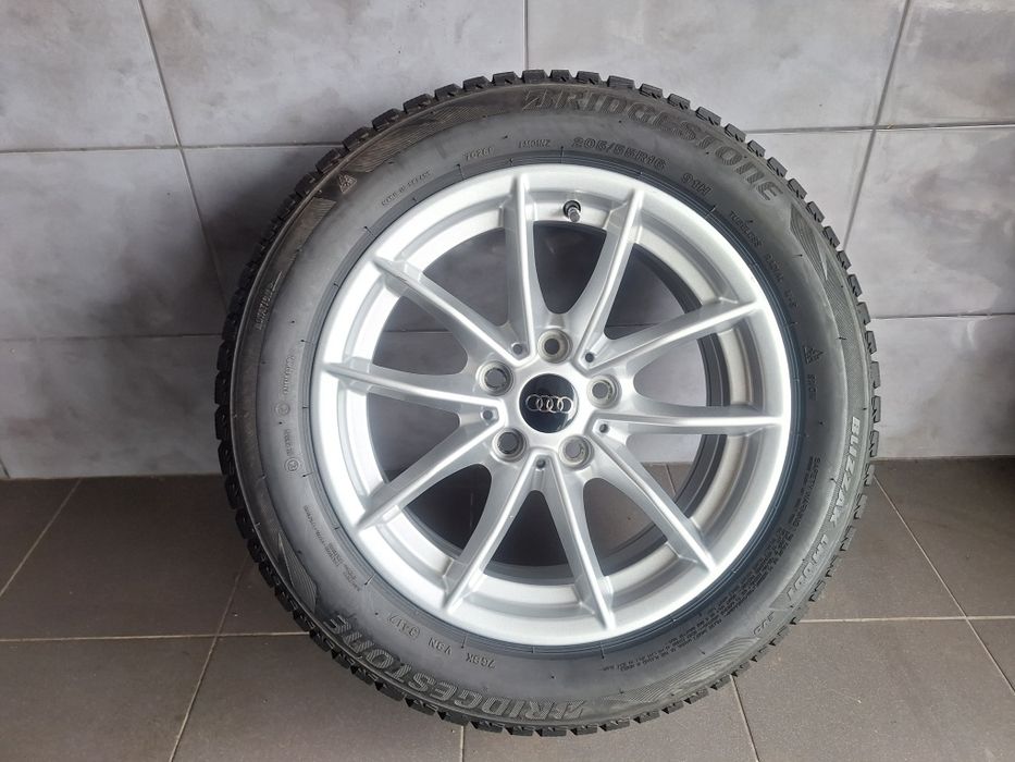 KOŁA  Felgi 16 Audi A4 A6 5X112 opony zimowe bridgestone 205/55/16