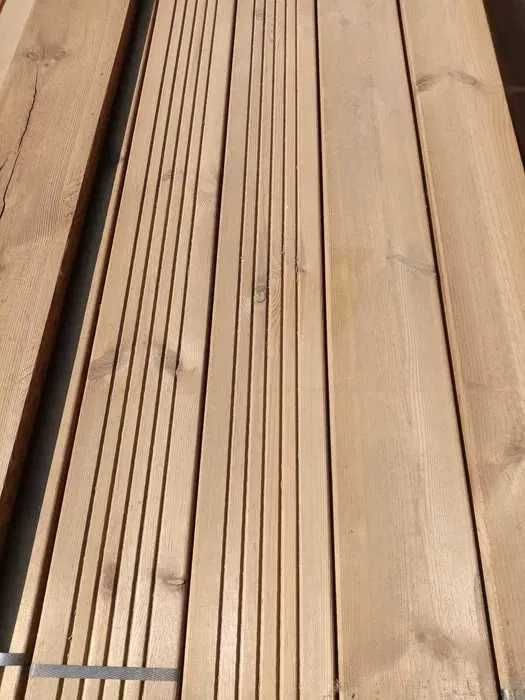 Deska tarasowa CANCUN IMPREG. na brąz SOSNA 28x145x4000 mm OBNIŻKA CEN