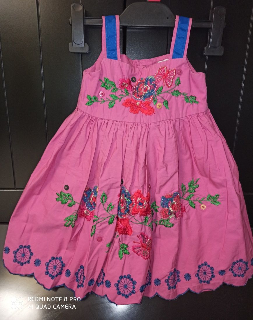 Śliczna sukienka z haftem r 12-18 m. Marks&Spencer Autograph Girl