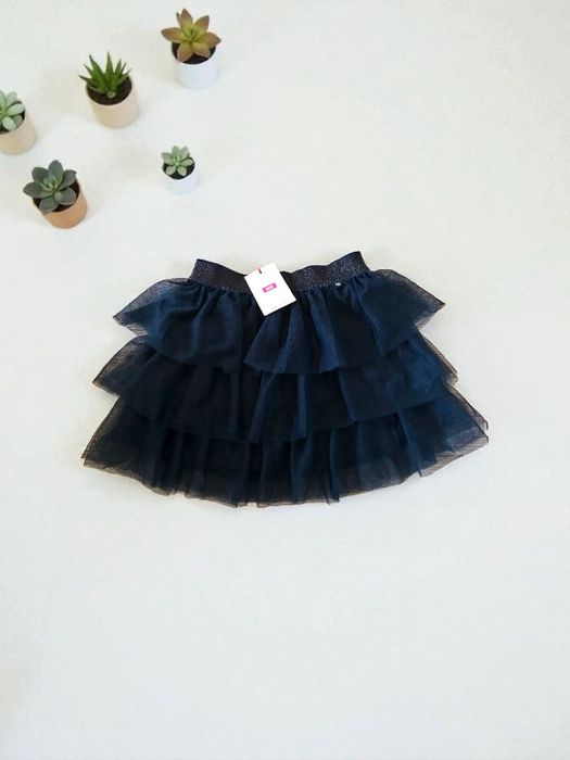 Granatowa, tiulowa spódniczka dla dziewczynki, księżniczka