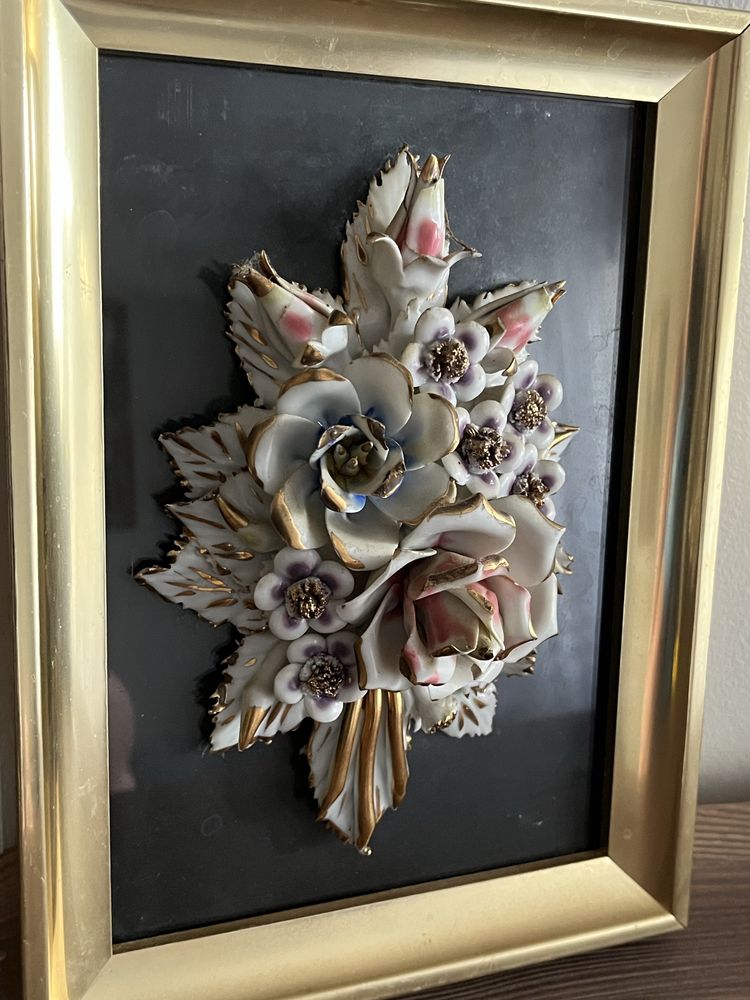 Obrazek kwiat porcelana piękny przedmiot Vintage stylowe Starocia