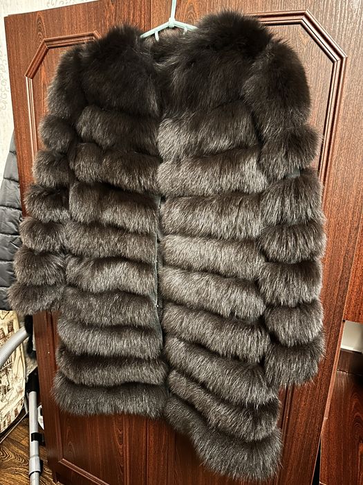 Меховая шубка писец шуба песец трансформер жилетка песцовая желетка