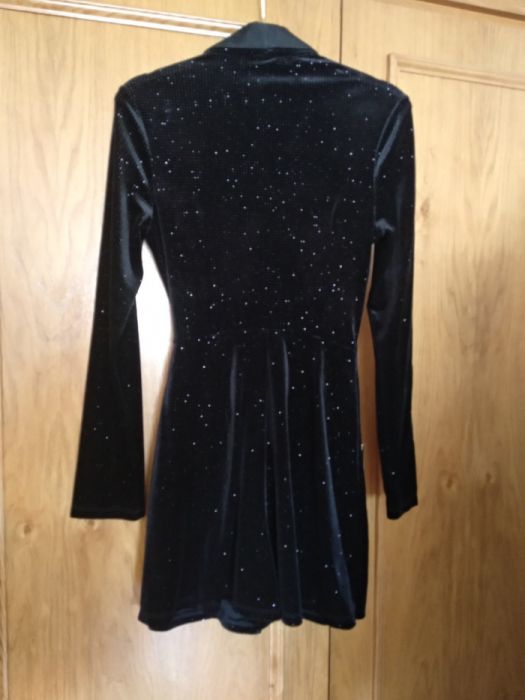 Macacão vestido preto de festa