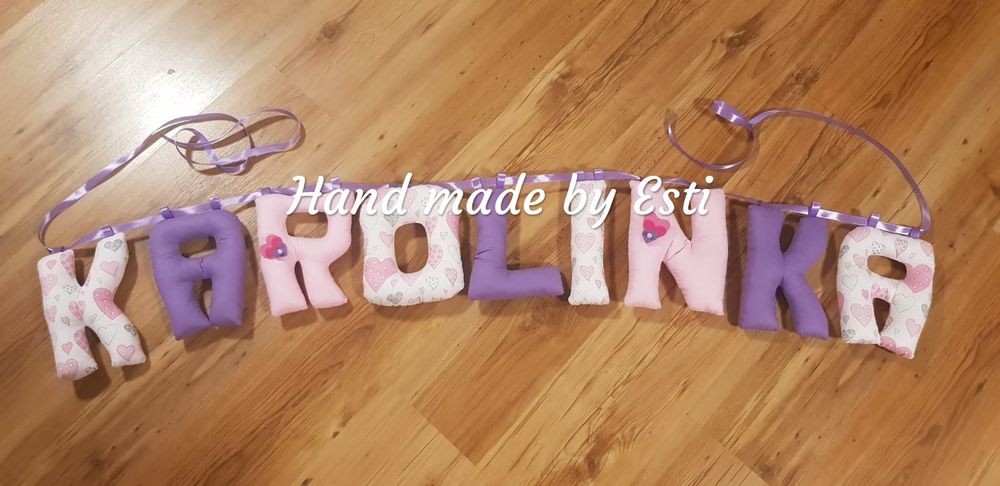 Literki imiona z materiału