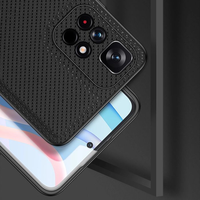 Dux Ducis Fino etui pokryte nylonowym materiałem Poco M4 Pro 5G czarny