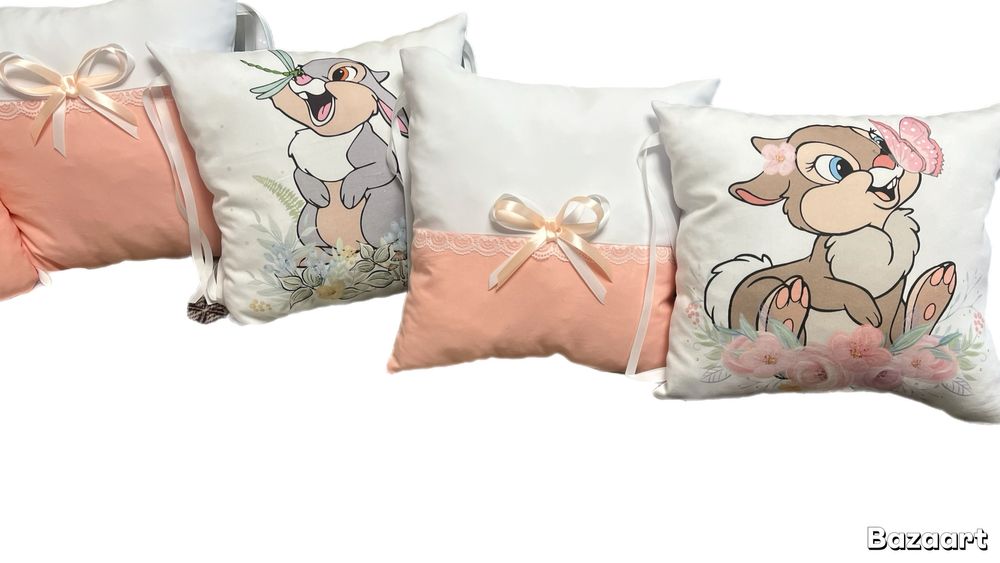 Подушечки у ліжко. Захисні бортики. 8-м бортиків-подушечок