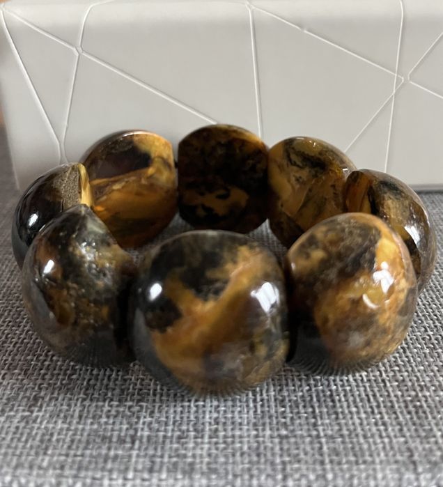 Bransoletka z naturalnego bursztynu