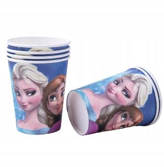 Kubeczki Papierowe KRAINA LODU Frozen Jednorazowe na URODZINY 6 szt.