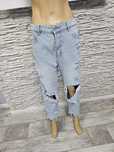 Spodnie jeansowe Mom fit z rozcięciem See See Paris rozmiar L
