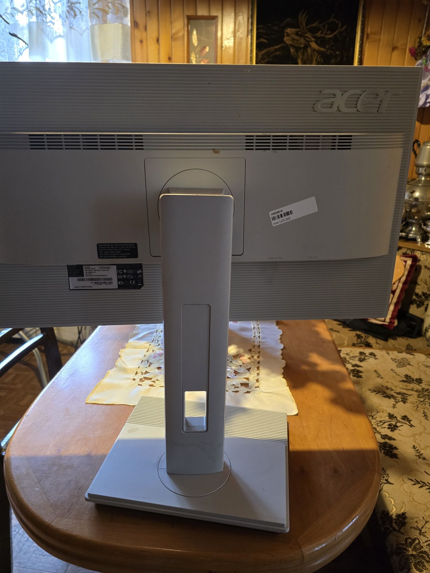 Monitor 24 cale LED Acer B246HL, 5ms vga, dvi + kable