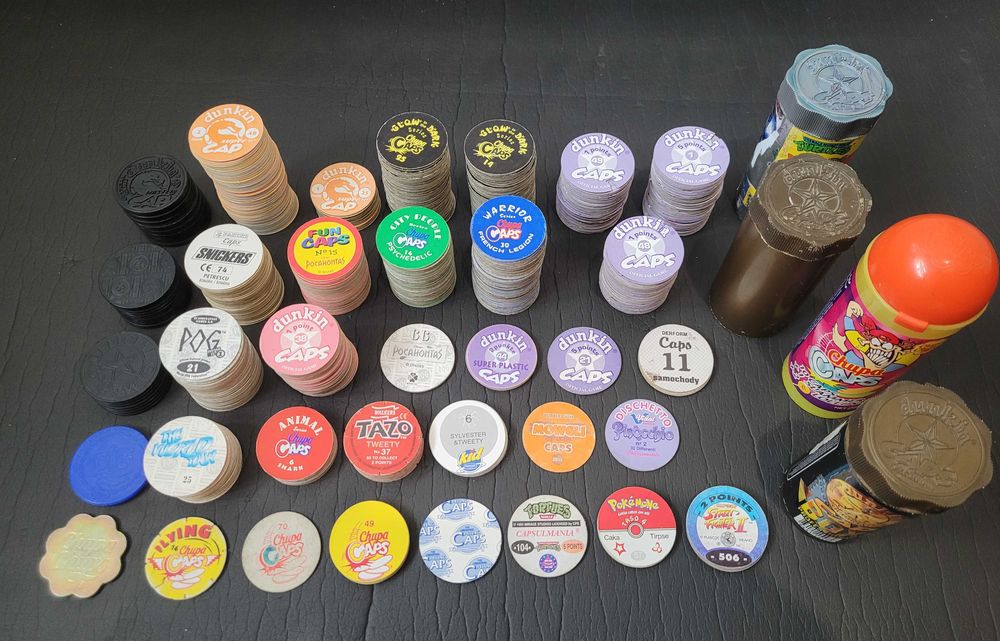 Żetony kapsle tazo tazos chupa cap caps фишки кепсы фішки кепси