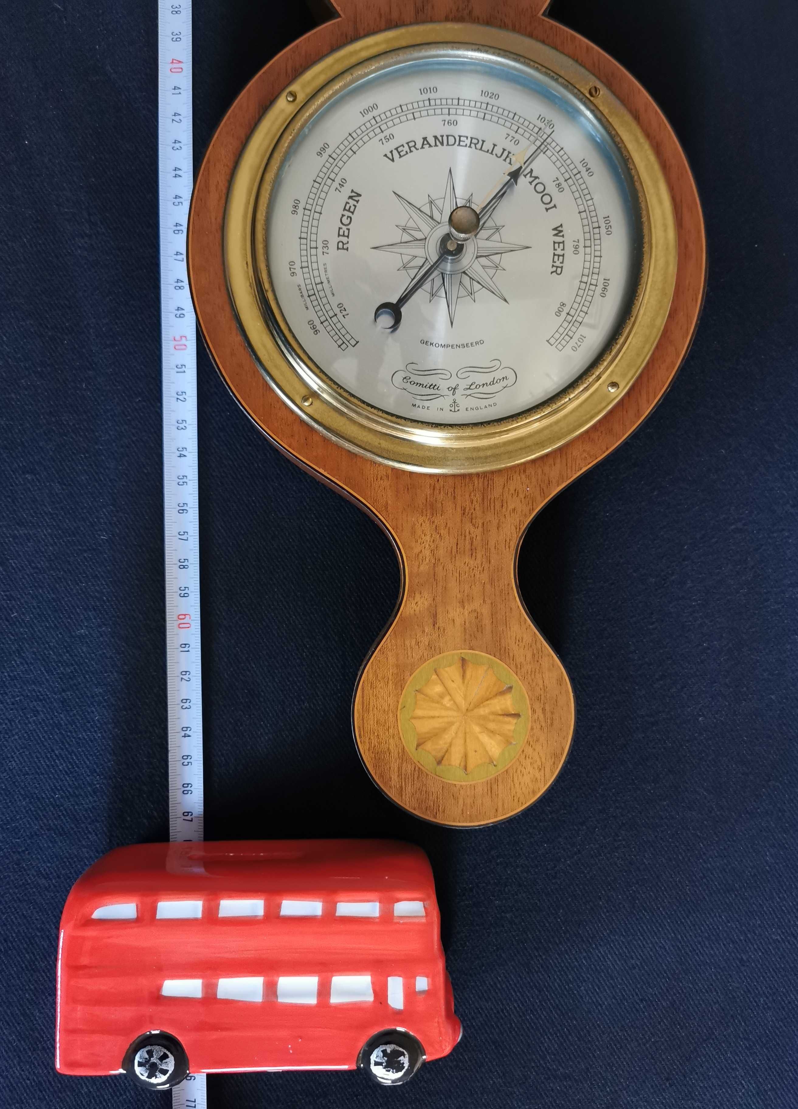Barometr termometr Stacja pogody angielska robota Vintage Retro
