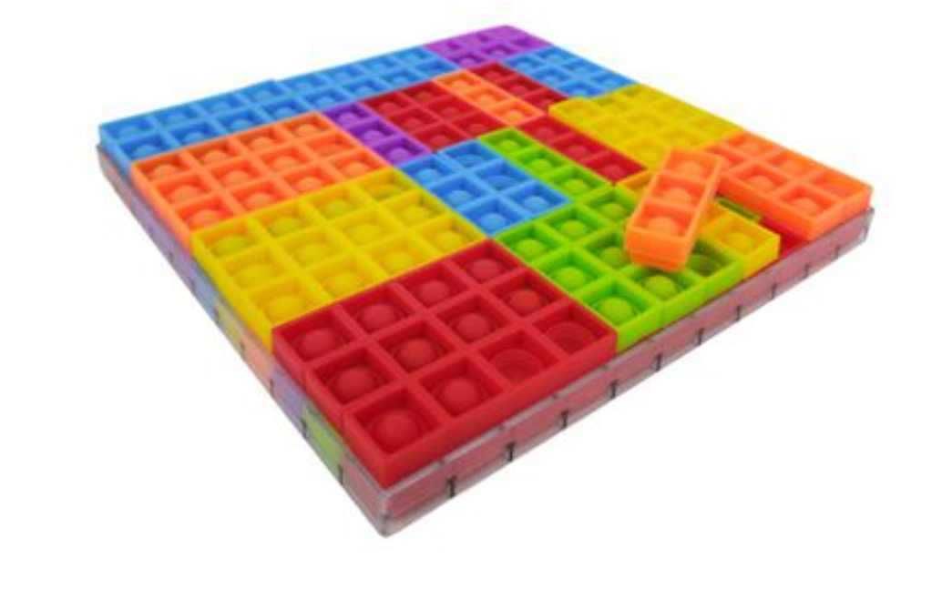 zabawka bąbelki tetris POP IT układanka PUZZLE 3w1 3D 120el