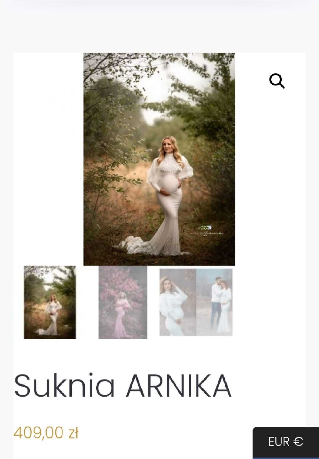 Biała suknia do sesji ciążowej Suknia ARNIKA od Kamaprops
