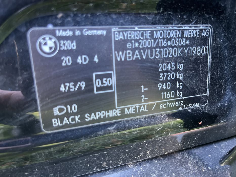 E91 bmw 2006 rkombi tył zderzak klapa