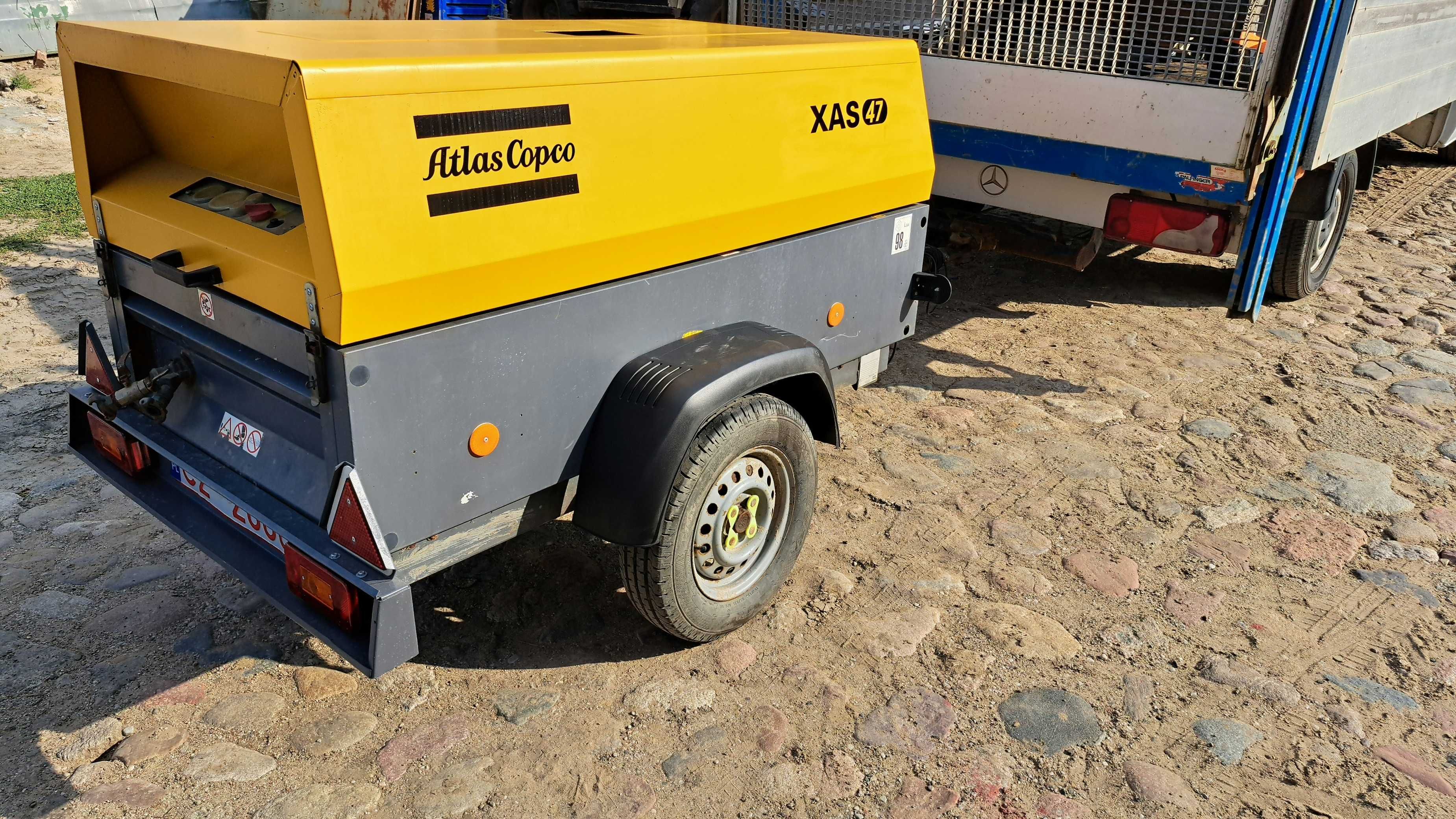 Kompresor sprężarka ATLAS COPCO XAS 47 DD 14r. zarejestrowany PL, OC