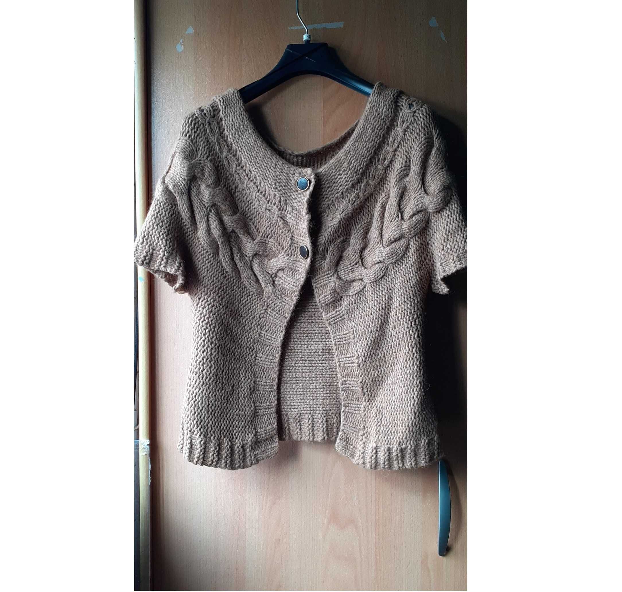 Colete lã camelo Massimo Dutti Camel hair & cashmere L