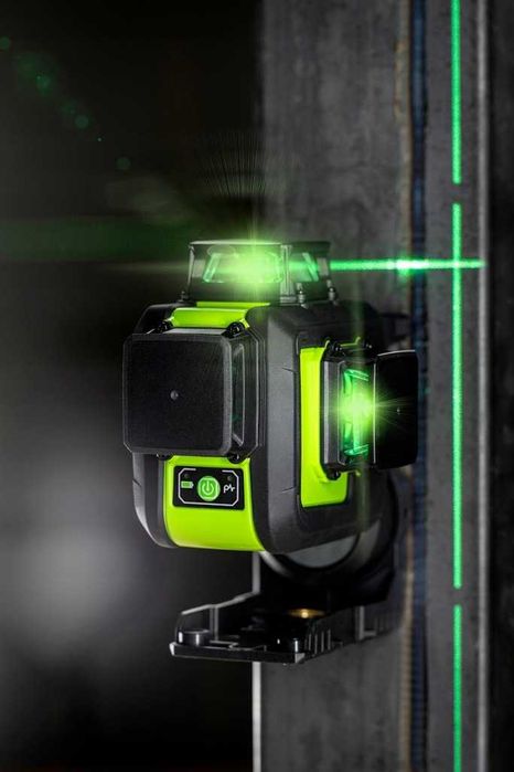 MULTILASER 3D Laser krzyżowy Poziomica laserowa DEDRA zielony 30m