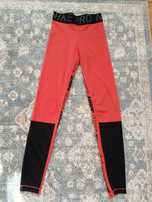 Legginsy Nike Pro dri fit spodnie sport długi koralowe czarne fitness