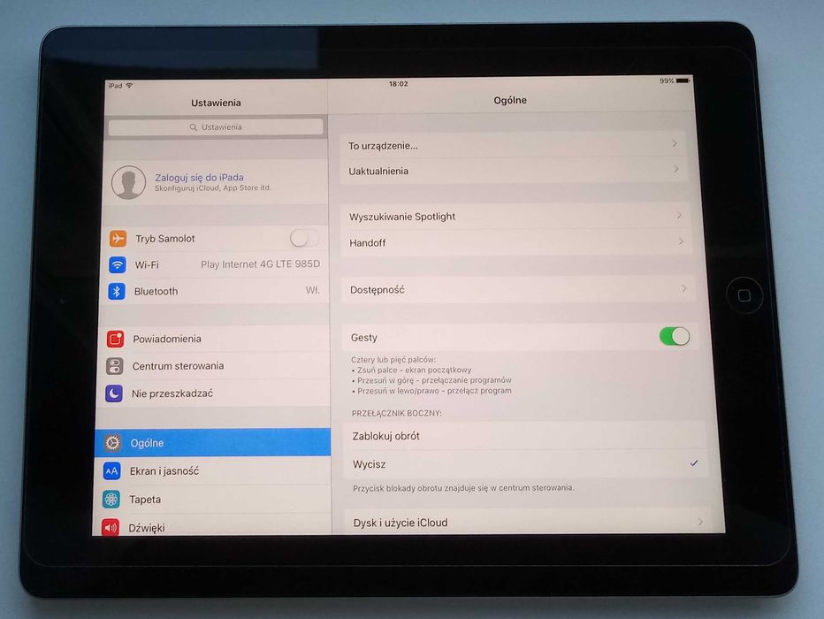 Tablet Apple iPad 4 - A1458 16 GB 9.7" stan BDB.