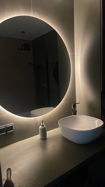 Дзеркало,діаметр 60/70/80/90см Led-підсвітка,безконтактні функції вк