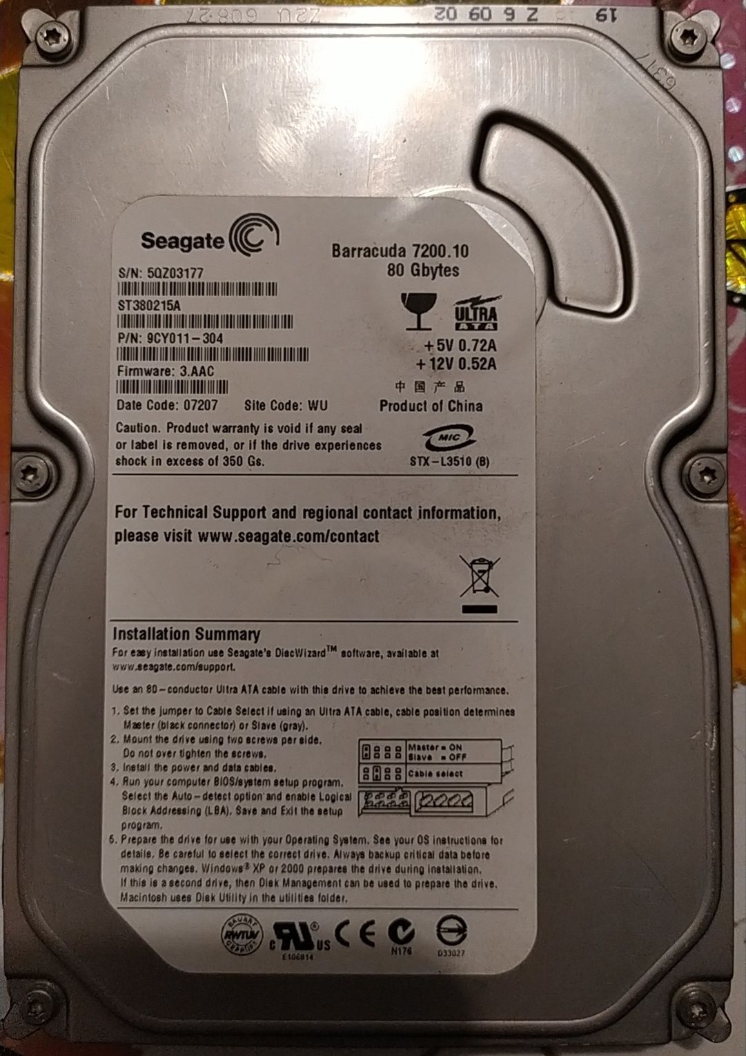 Seagate ST380215A