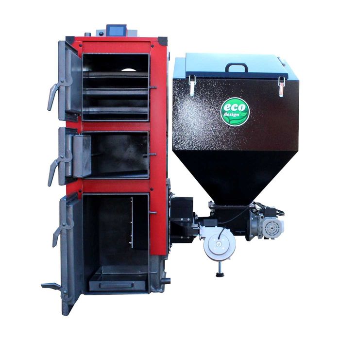 KOCIOŁ z KOMORĄ na Ekogroszek 24 kW. Piec z podajnikiem kotły Klasa 5