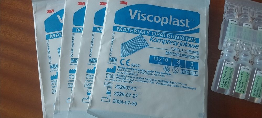 Sprzedam plastry na odleżyny ze srebrem oraz materiały opatrunkowe