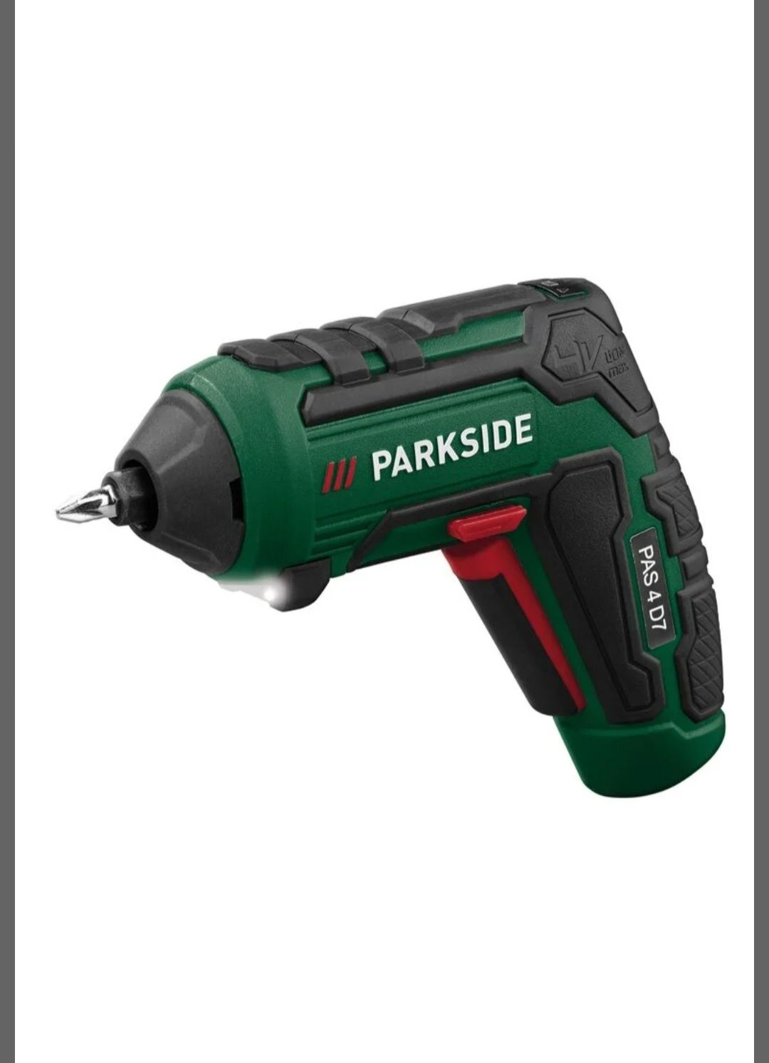 Aparafusadora + conjunto para churrasco 4V parkside